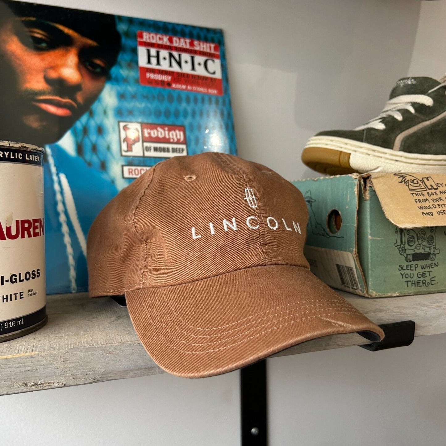 VINTAGE | LINCOLN Car Emblem Promo Snapback HAT One Size Adult