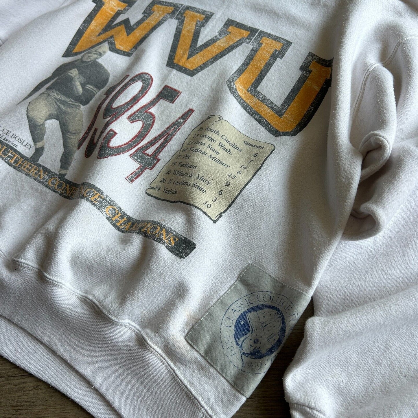 VINTAGE 90s | College Football WVU Crew Sweater sz XL