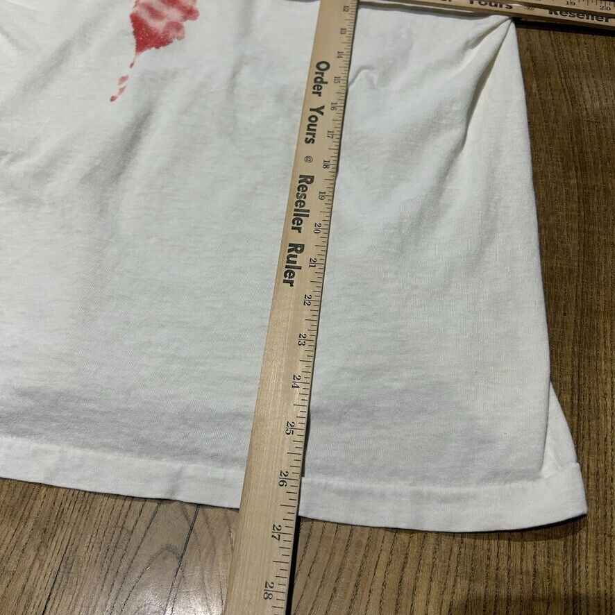 VINTAGE 90s | Stabbed In The Back Thrashed Mystery T-Shirt sz M