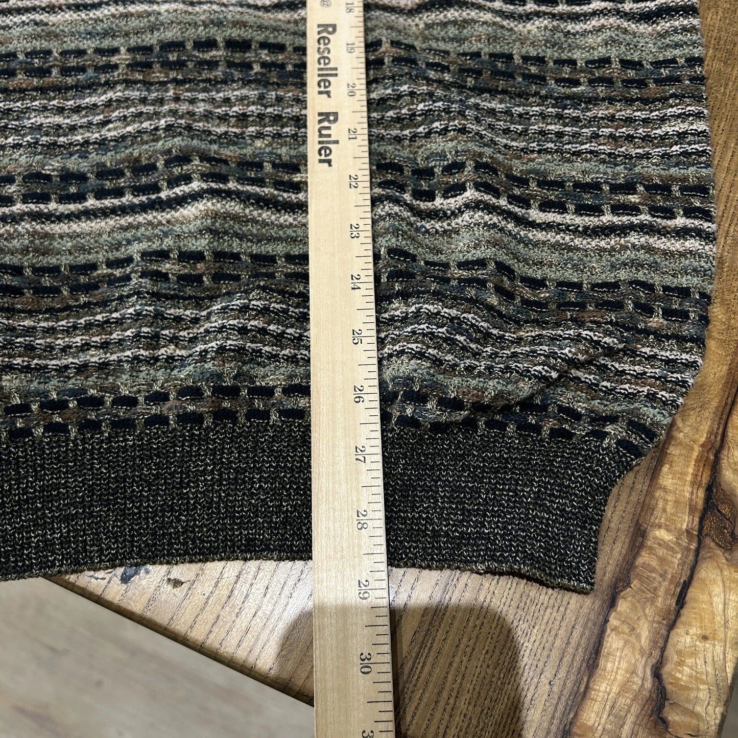 VINTAGE | 3D Textured Earthtone Collared Knit Sweater sz L