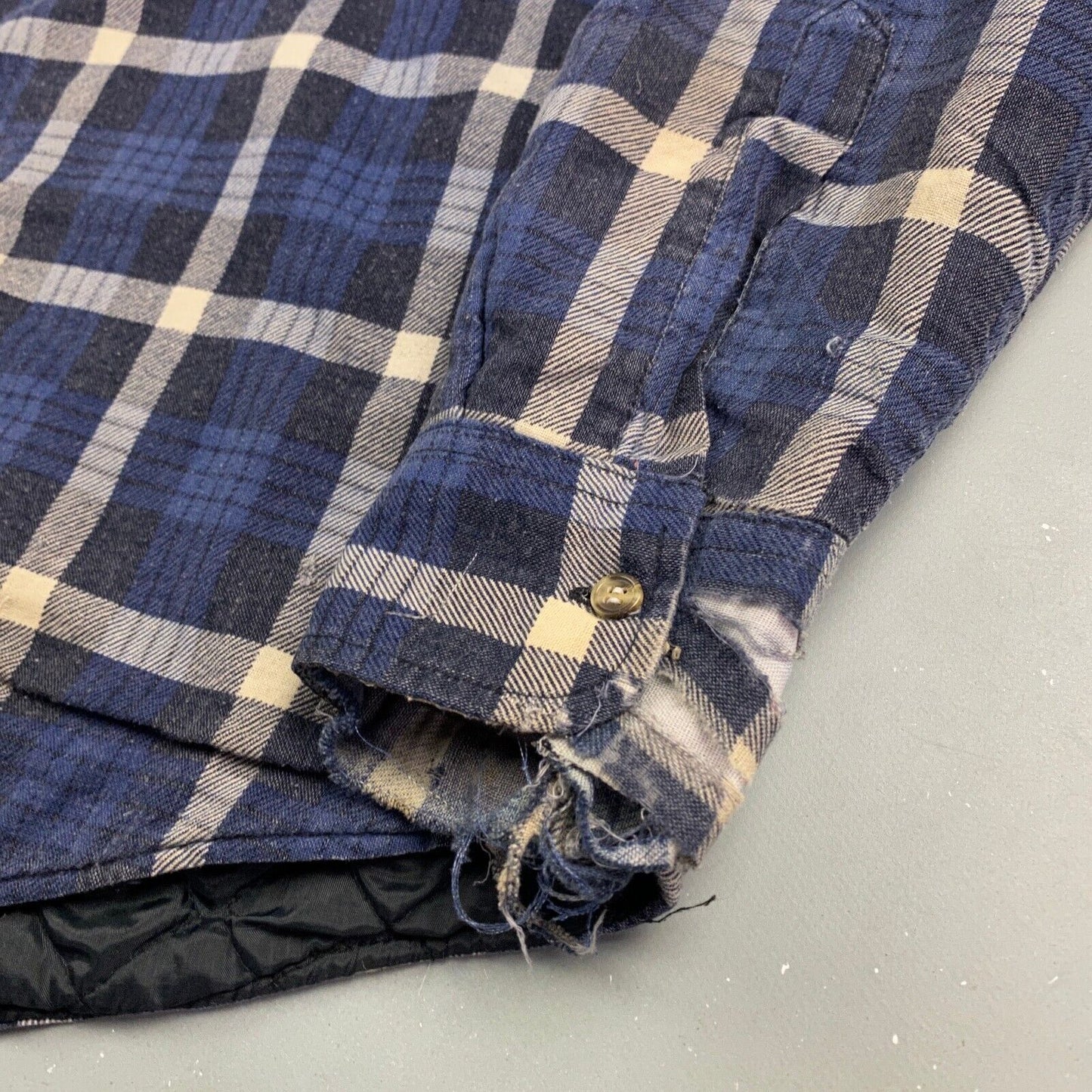 VINTAGE 90s Outdoor Exchange Plaid Lined Flannel Button Up Shirt sz XL Adult