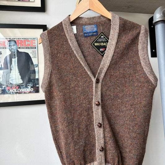 VINTAGE 90s | Pendleton Shetland Wool Knit Sweater Vest sz M