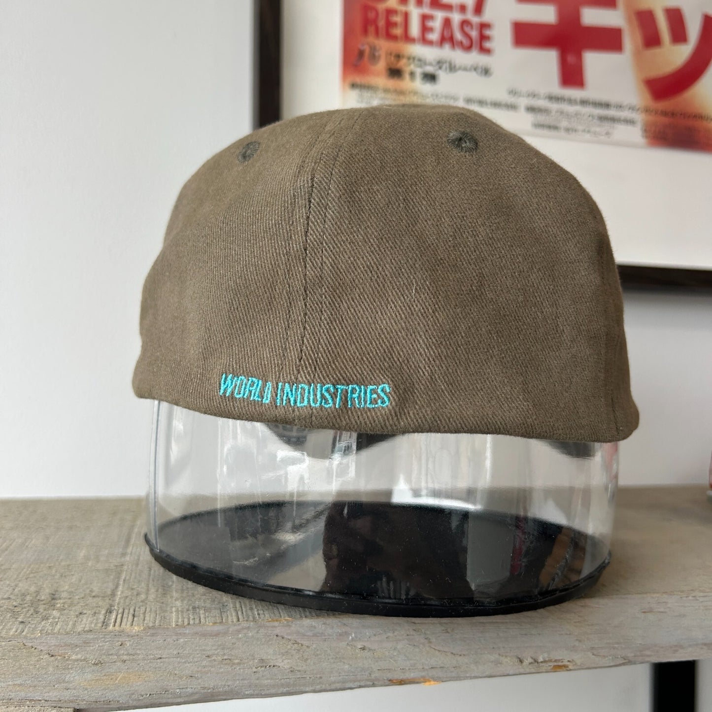 VINTAGE | World Industries Wet Willy Olive Flex Fit Hat sz S-M