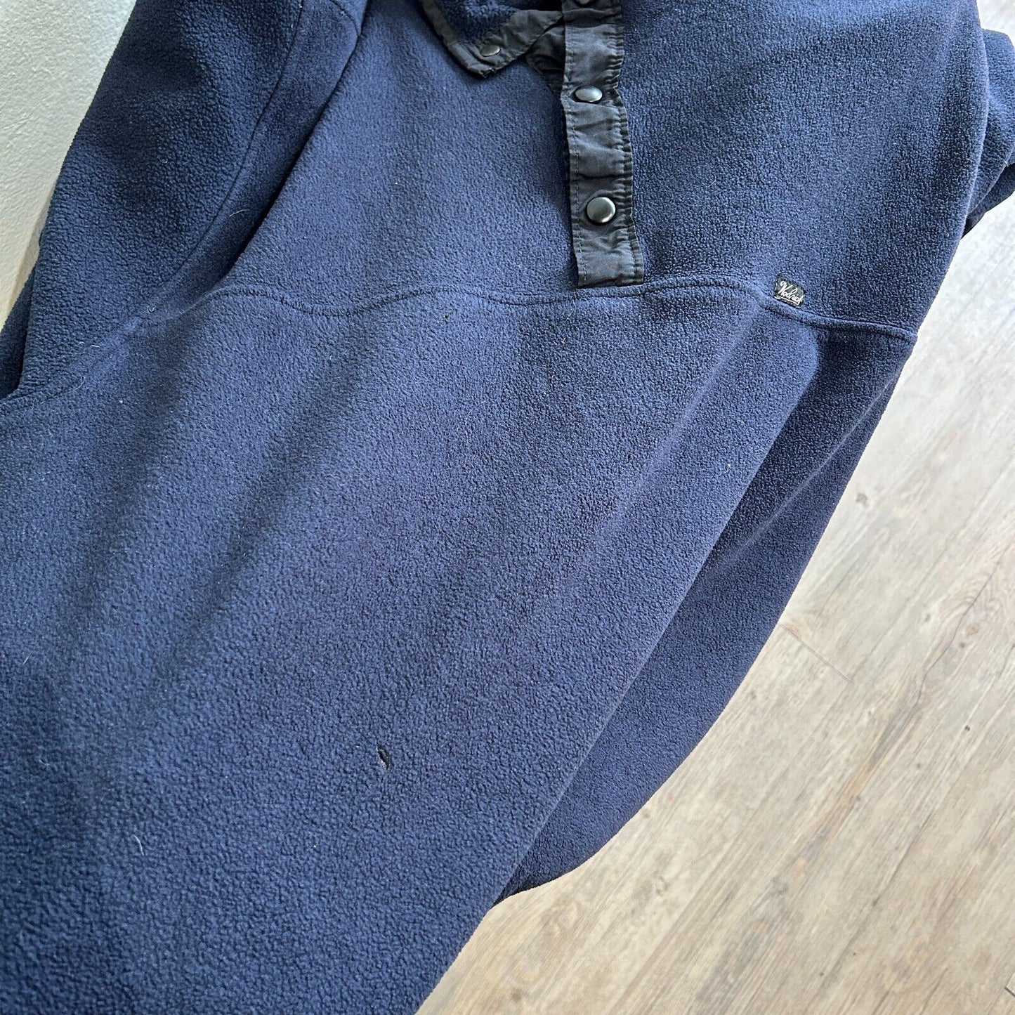 VINTAGE | Woolrich Navy/Black Snap T Fleece Sweater sz XXL Adult