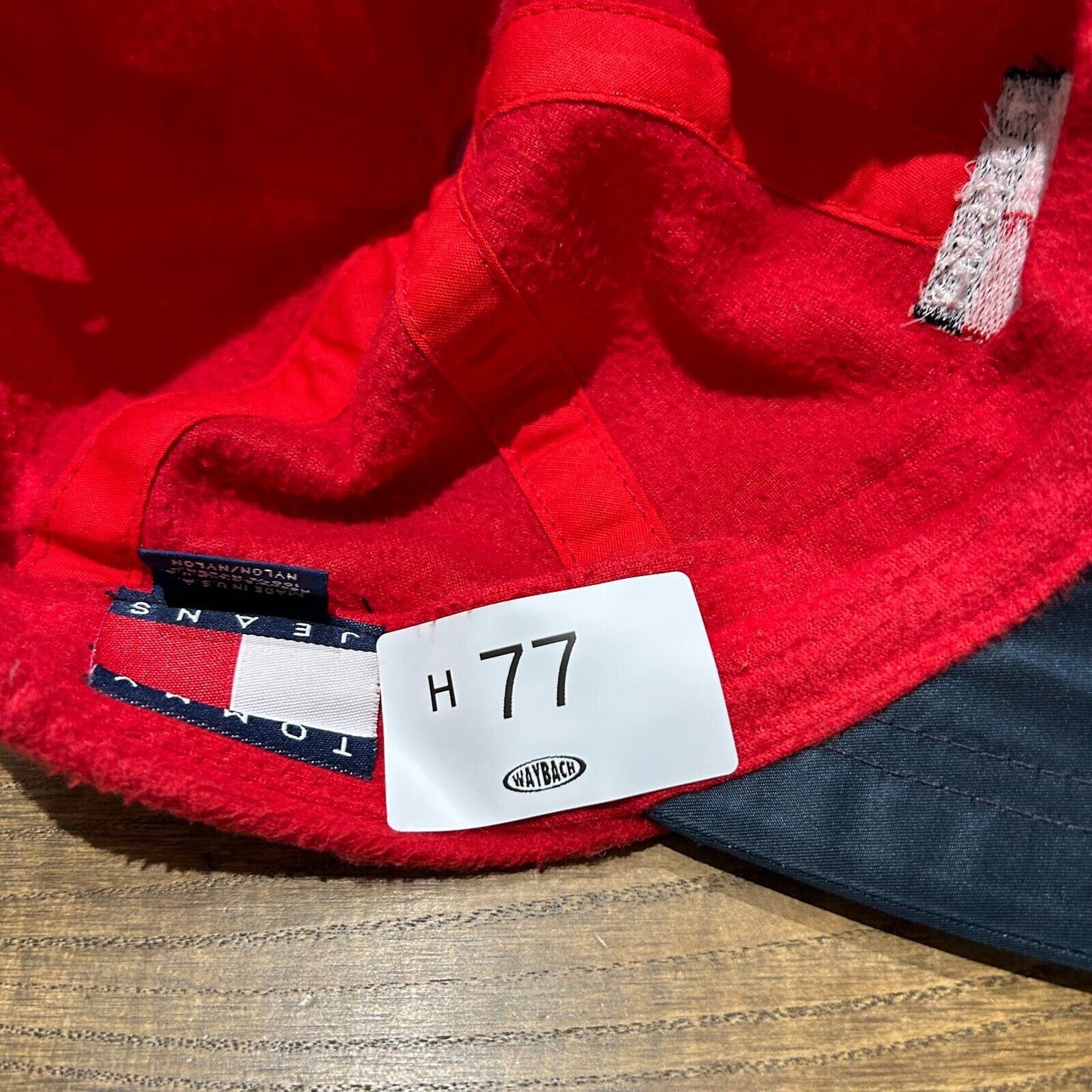 VINTAGE 90s | Tommy Jeans Fleece Strap Back Cap HAT One Size