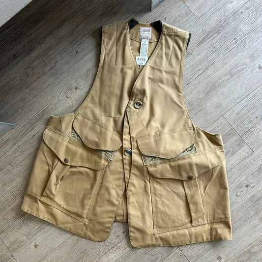 VINTAGE | FILSON Tin Cloth Half Moon Vest Jacket USA Made sz L