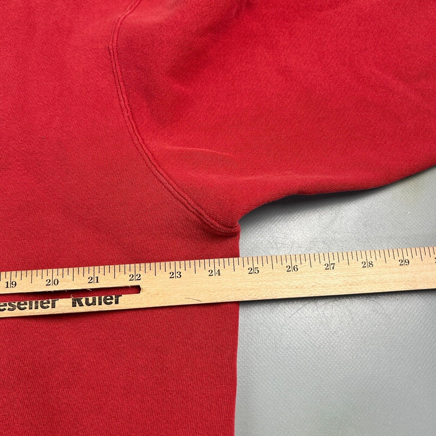 VINTAGE 90s | NIKE Mid Swoosh Faded Red Hoodie Sweater sz XL Adult