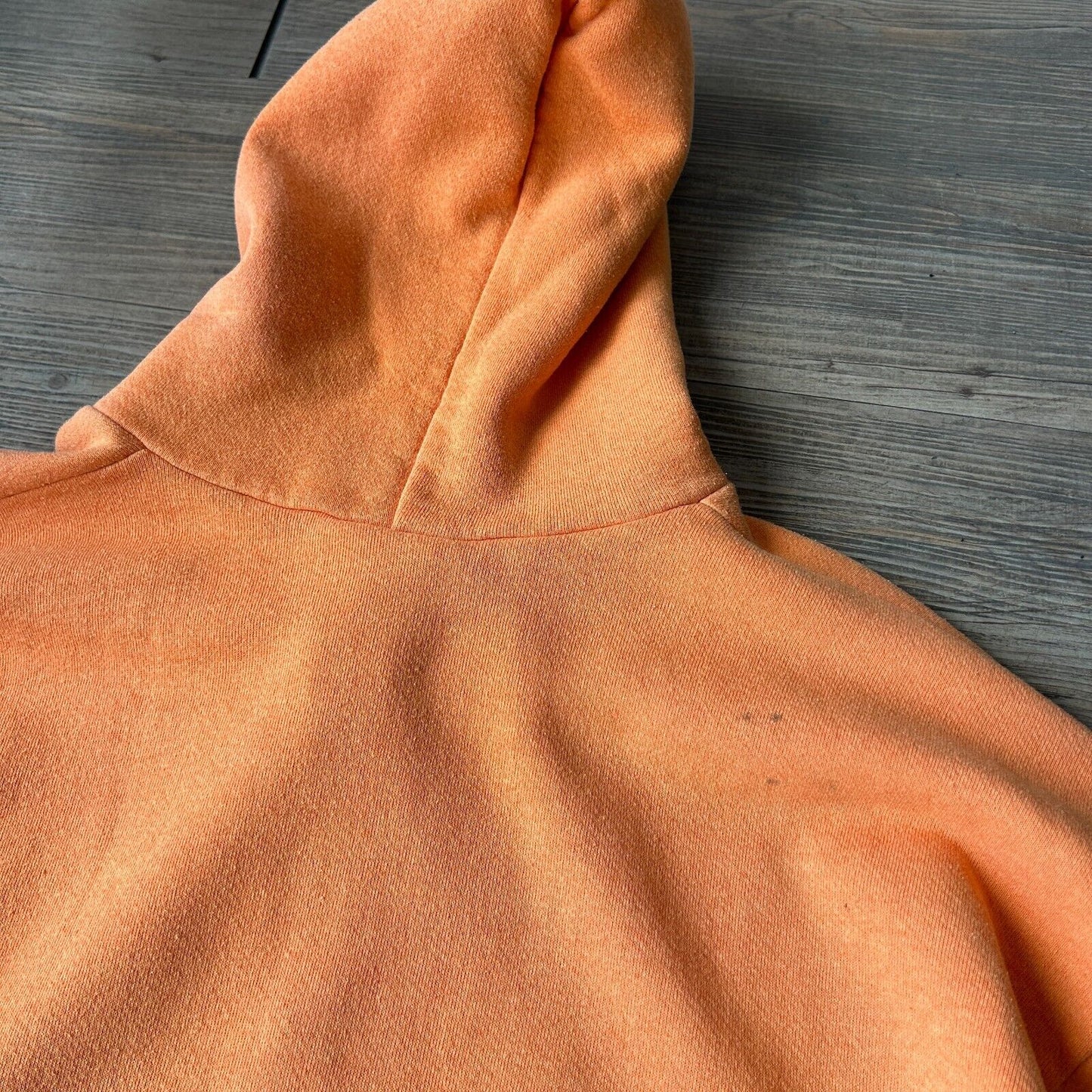 VINTAGE 90s | Sun Faded Orange Blank Lee Zip Up Hoodie Sweater sz XL