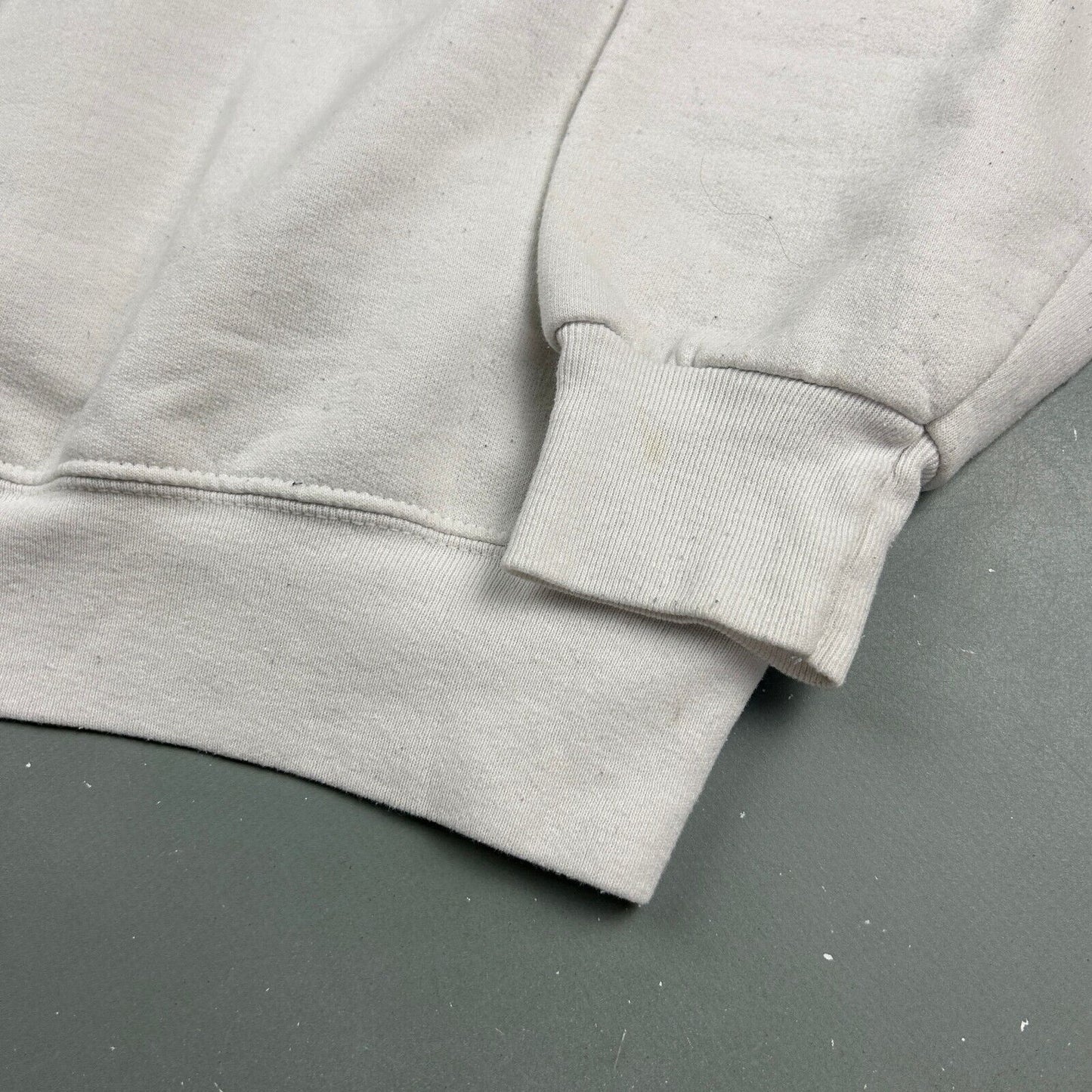VINTAGE Hanes Blank White Hoodie Sweater sz Large Adult
