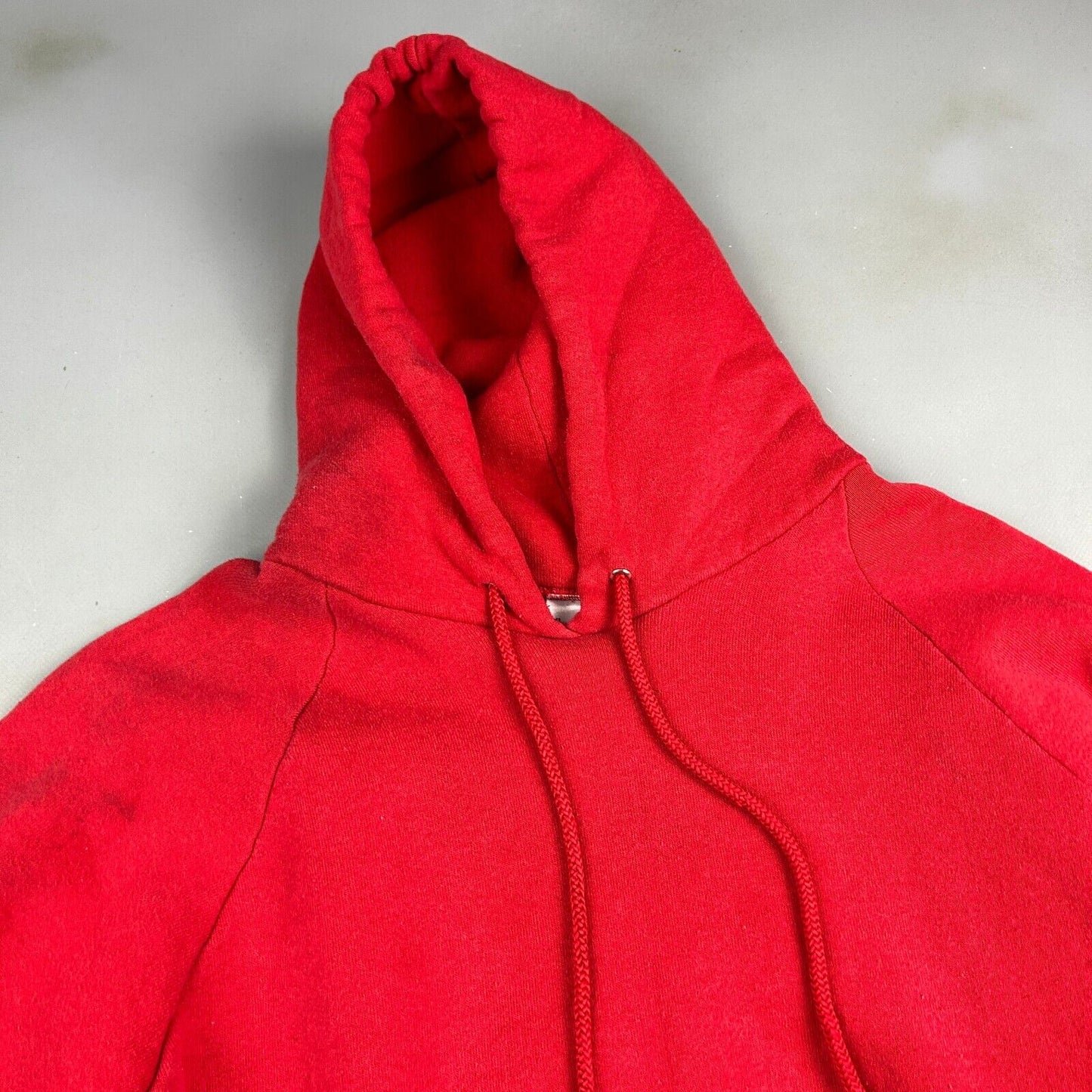 VINTAGE 90s FOTL Blank Red Hoodie Sweater sz Large Mens