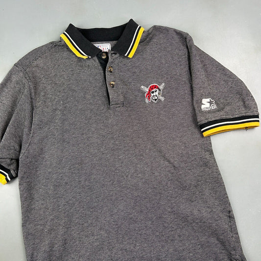 VINTAGE 90s | Pittsburgh Pirates MLB Starter Polo Shirt sz M Adult