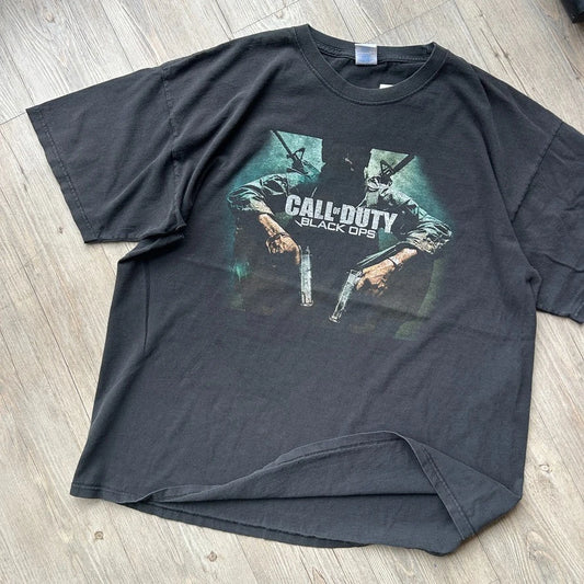 VINTAGE Y2k | Call Of Duty Black Ops Video Game Promo T-Shirt sz XL
