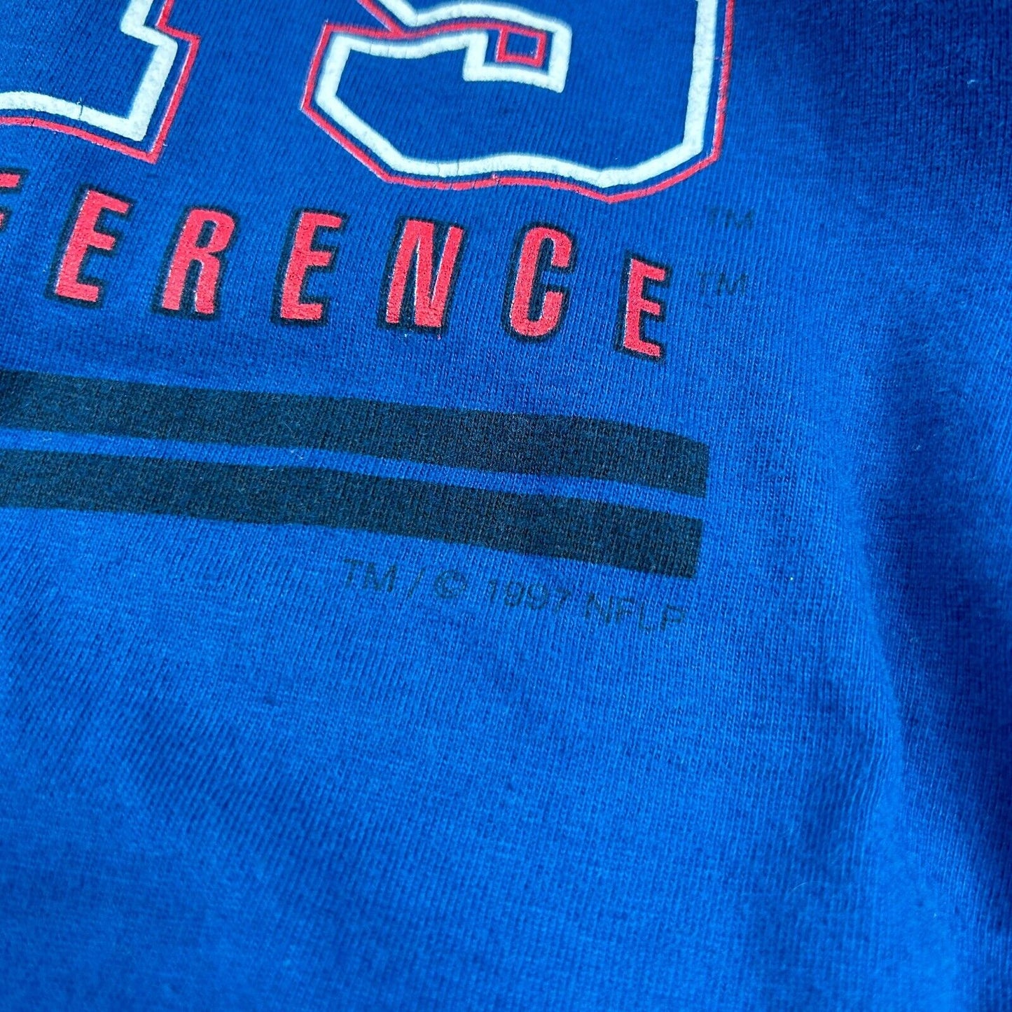 VINTAGE 90s | NFL New York Giants Football 3/4 Sleeve T-Shirt sz L Men Adult
