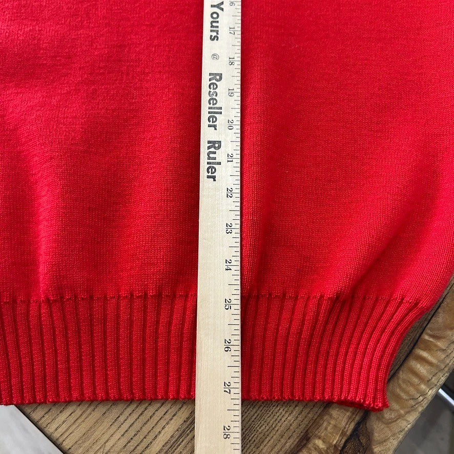 BURBERRYS 1990 | Vintage Suede Patch Wool Knit Sweater sz L