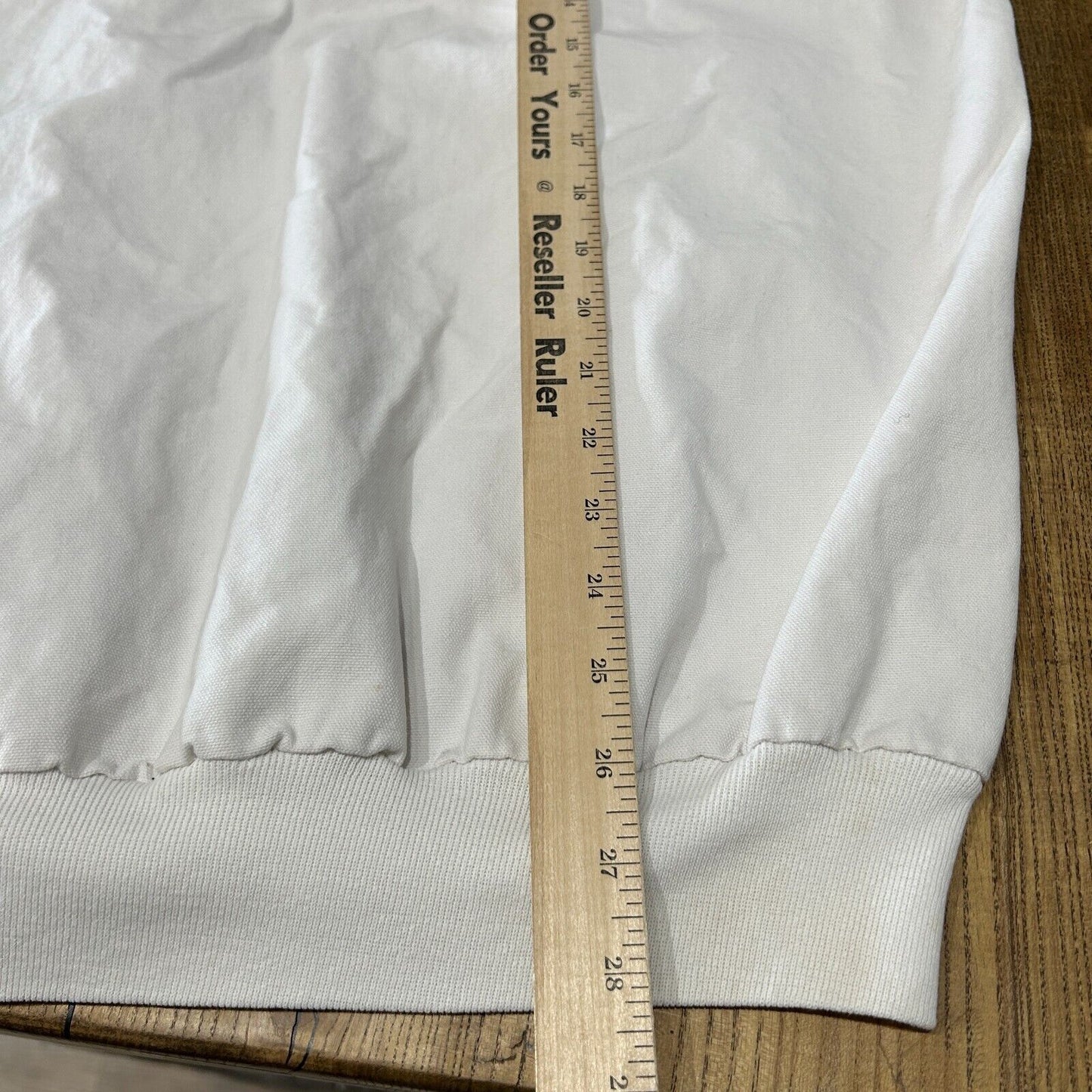 VINTAGE 80s | REEBOK Embroidered Logo White Cotton Canvas Sweater sz M-L Adult