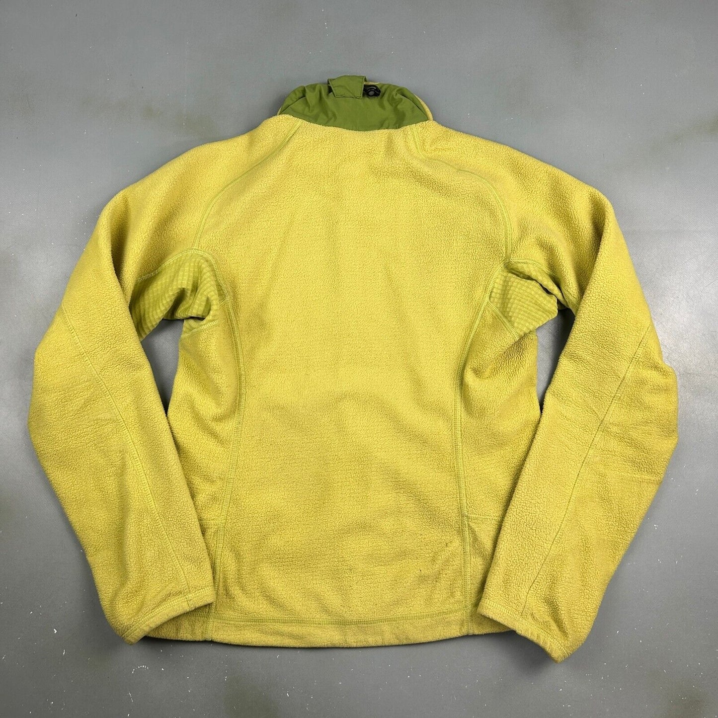 VINTAGE Patagonia Yellow Full Zip Tech R Fleece Sweater sz Small Womens