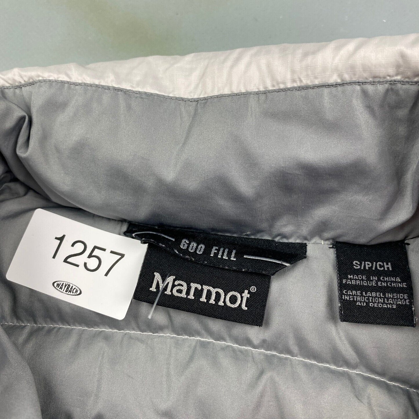 VINTAGE Marmot Silver 600 Fill Light Down Jacket sz Small Adult