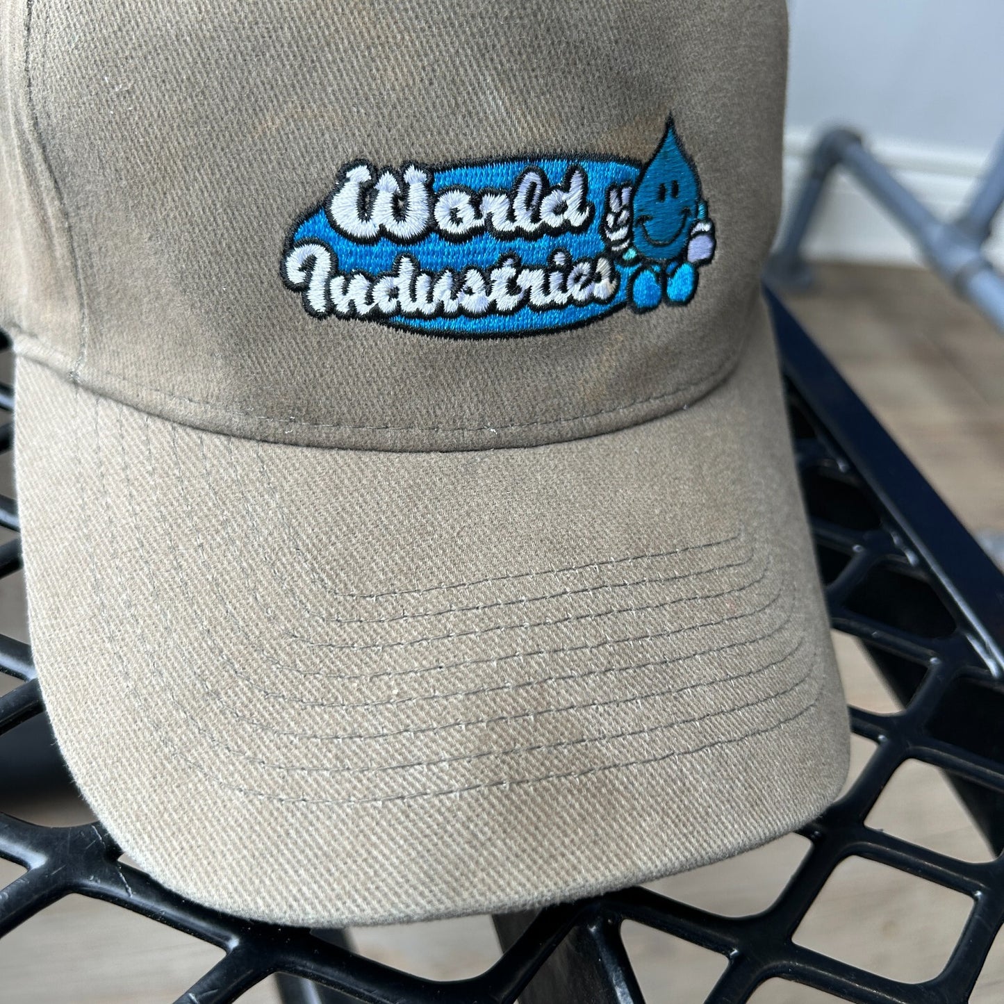 VINTAGE | World Industries Wet Willy Olive Flex Fit Hat sz S-M