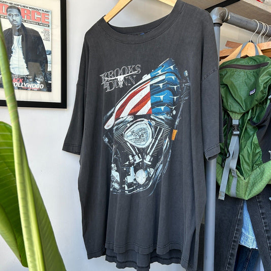 VINTAGE 90s | Brooks & Dunn Asphalt Cowboys Band T-Shirt sz XXL