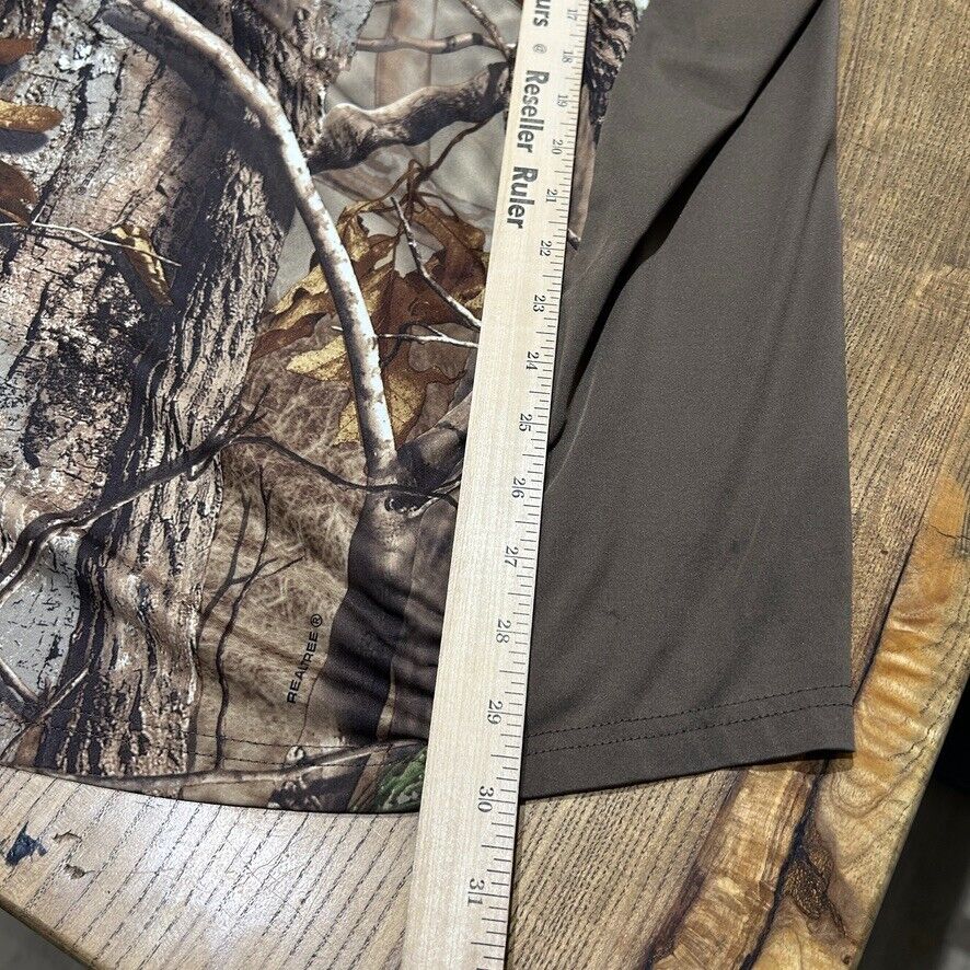 VINTAGE | Real Tree Camo 1/4 Zip Long Sleeve Jersey sz XL
