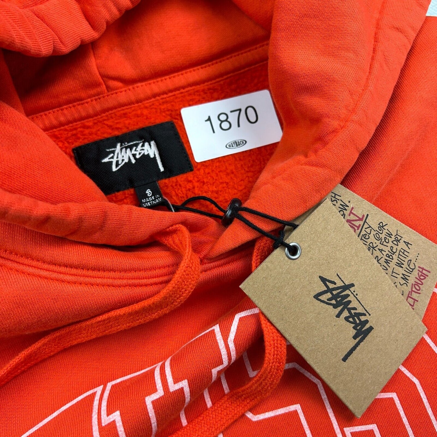 STUSSY SS Boxy Cropped Hoodie Sweater sz Small Adult New With Tags
