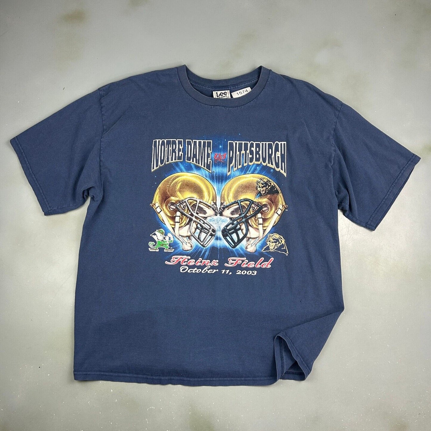 VINTAGE 03' | Notre Dame VS Pittsburgh College Football T-Shirt sz XXL Men Adult