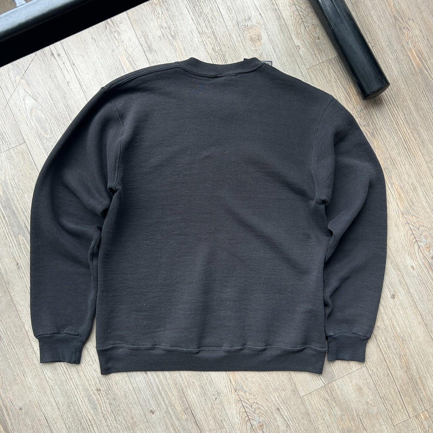 VINTAGE 90s | Russell Athletic Black Crew Sweater Made in USA sz M