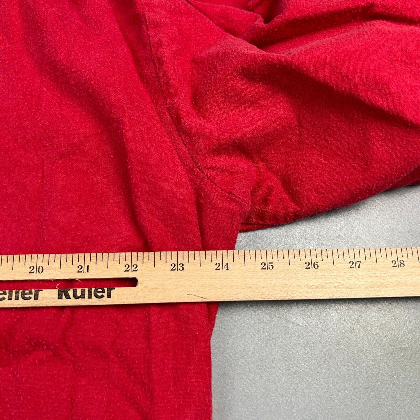 VINTAGE 90s Five Brother Red Chamois Cloth Button Up Shirt sz XL Adult