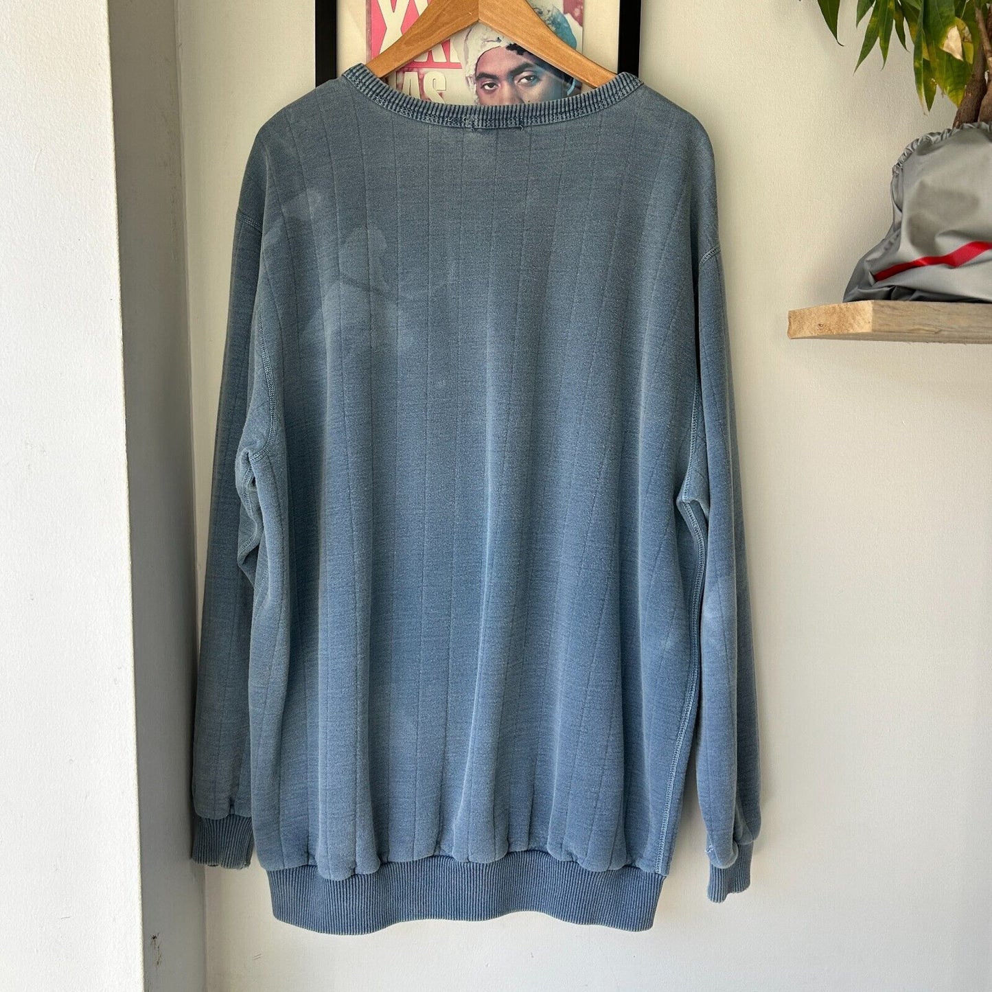 VINTAGE 90s | Northern Elements Faded Clay Blue Crew Sweater sz L