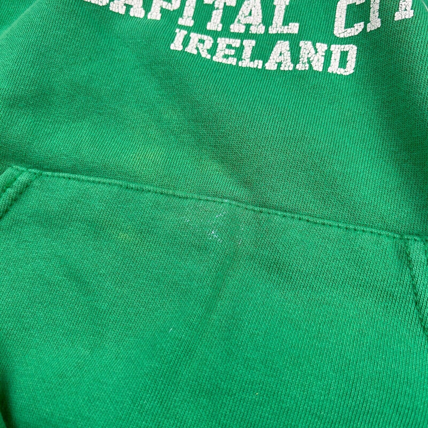VINTAGE Dublin Ireland Green Hoodie Sweater sz Small Adult