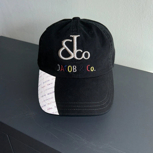 VINTAGE | Jacob & Co Jewelry Logo Reflective Brim Hat sz OS
