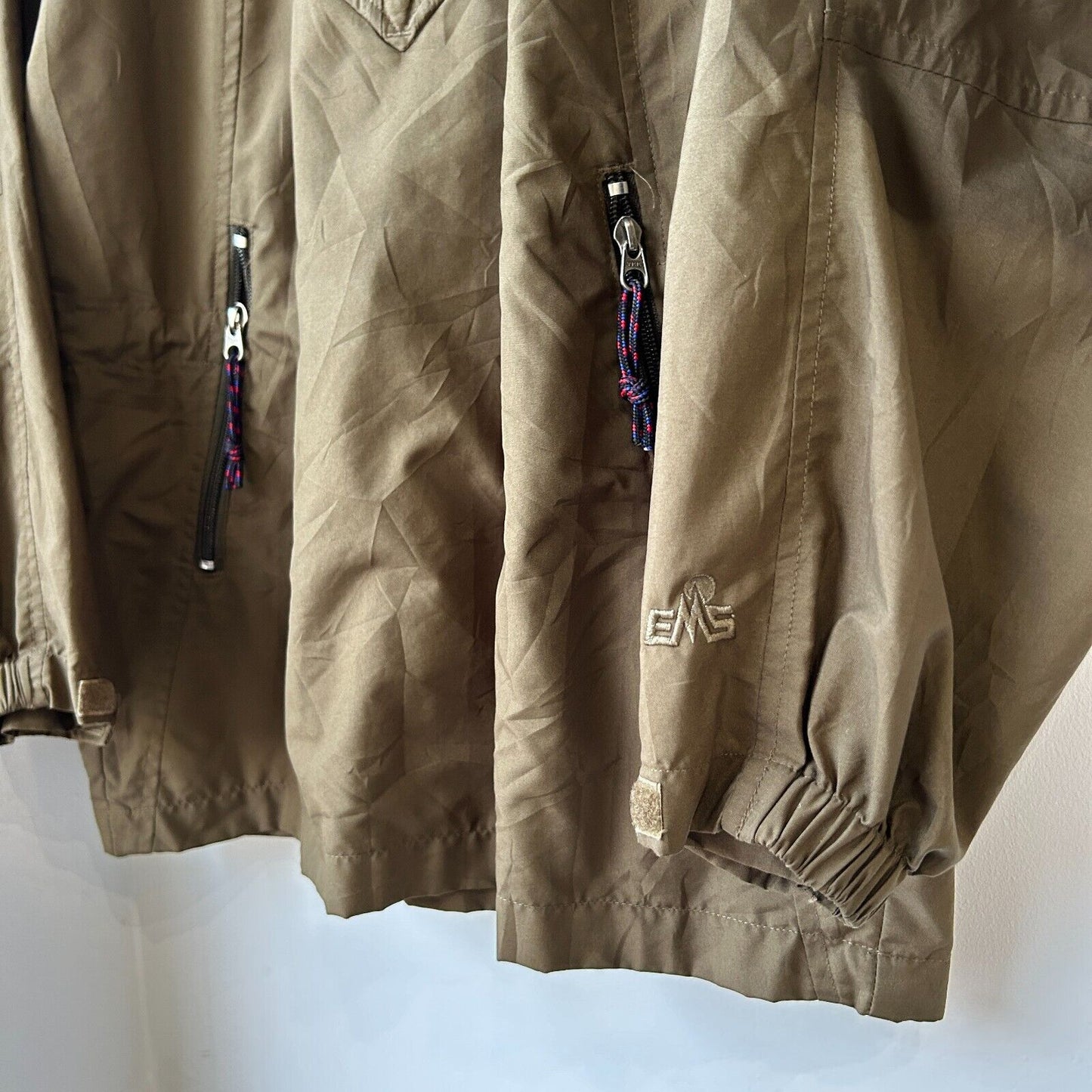 VINTAGE | EMS 1/2 Zip Olive Anorak Windbreaker Jacket sz S