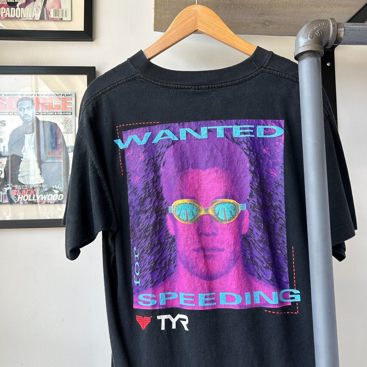 VINTAGE 90s | Wanted For Speeding TYR T-Shirt sz M