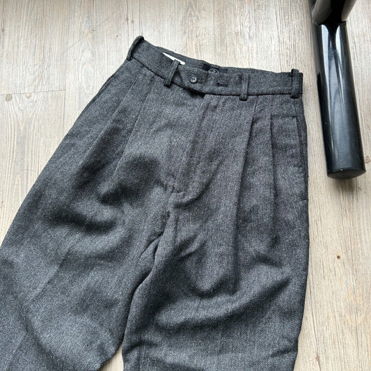 VINTAGE 80s | Mitsuru Paris Wool Pleated Trouser Pants W26 L29