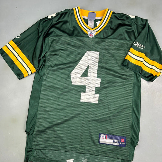 VINTAGE Green Bay Packers Football Reebok Jersey #4 Favre sz M Men Adult