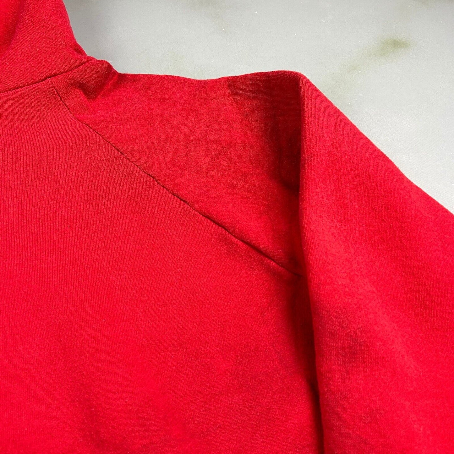 VINTAGE 90s FOTL Blank Red Hoodie Sweater sz Large Mens