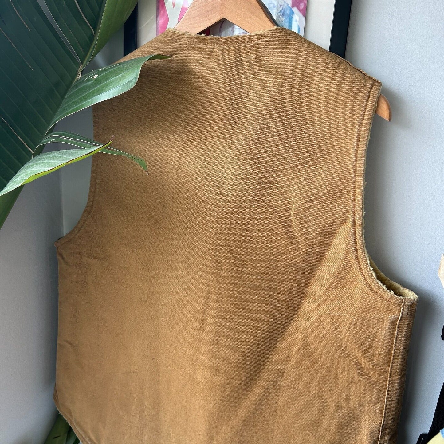 VINTAGE | Carhartt Sherpa Lined Workwear Vest Jacket sz M/L Adult