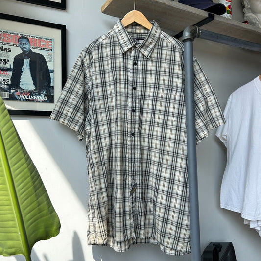 VINTAGE | Ecko Plaid Short Sleeve Button Down Shirt sz XL