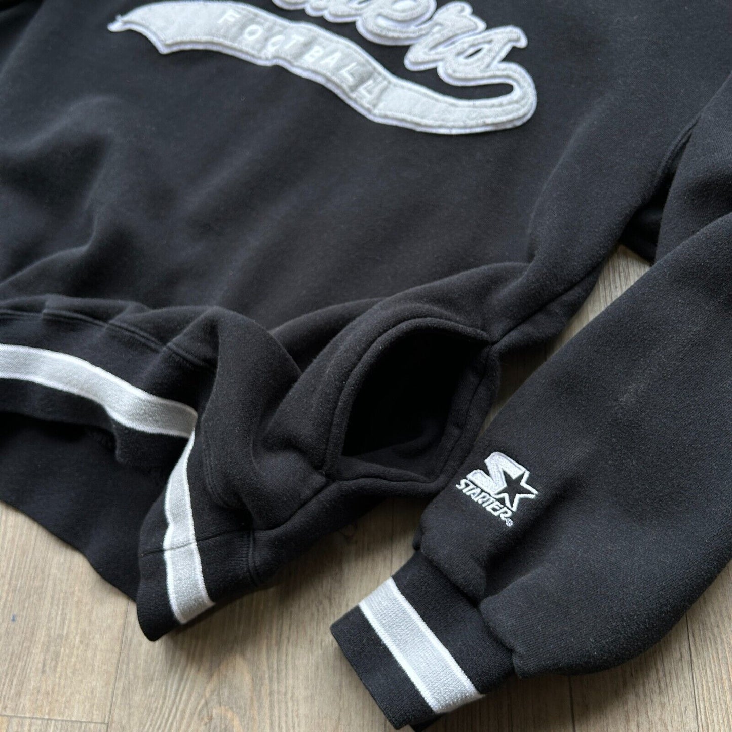 VINTAGE 90s | Los Angeles Raiders Starter Football Hoodie Sweater sz L Adult