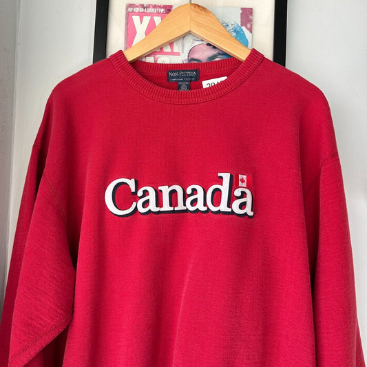 VINTAGE 90s | Canada Embroidered Crewneck Sweater sz M