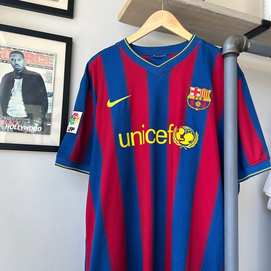 NIKE FC Barcelona #10 Messi Soccer Club Home Jersey sz XXL
