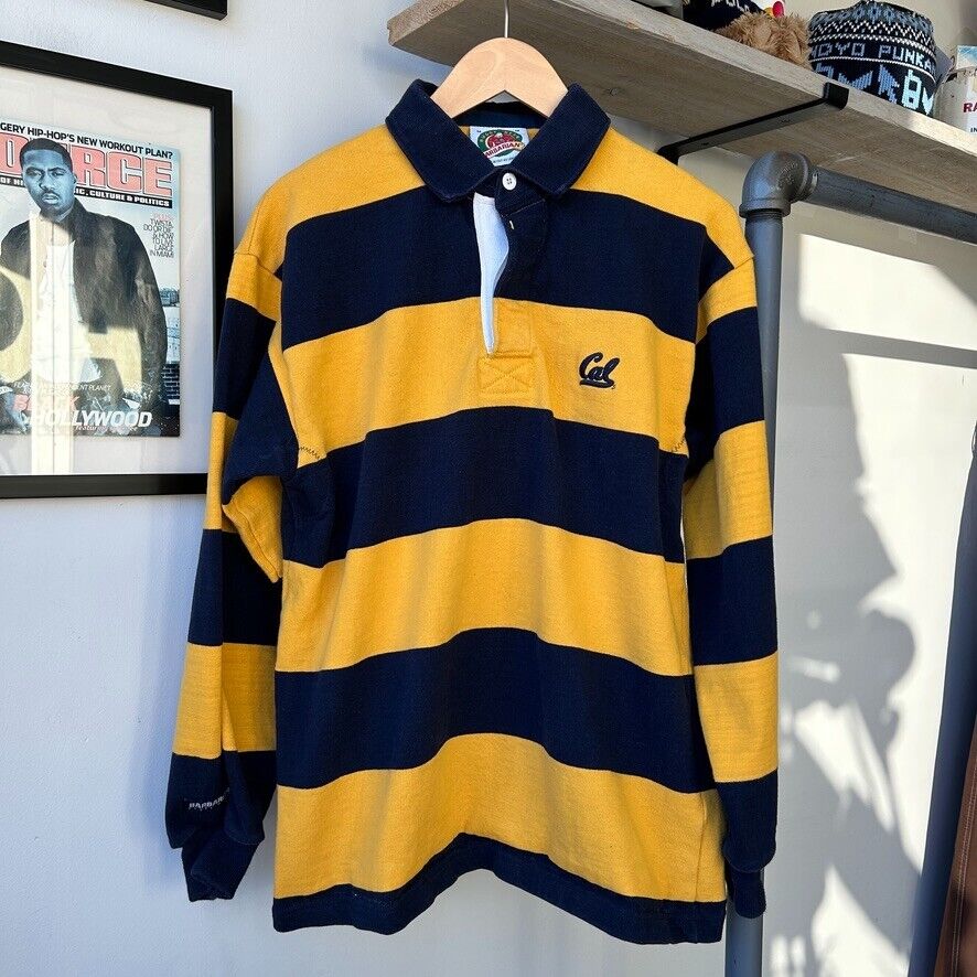 VINTAGE 90s | University Of California Barbarian Rugby Polo Shirt sz M