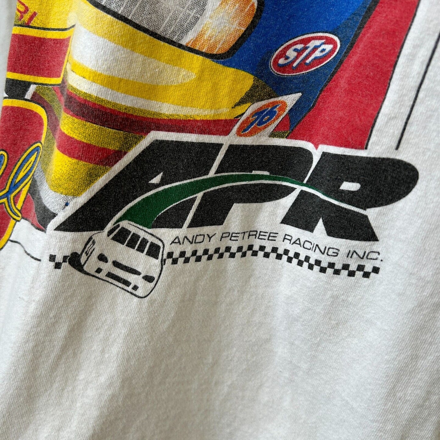 VINTAGE 90s | Nascar Electrified Racing Big Car Graphic T-Shirt sz L Adult