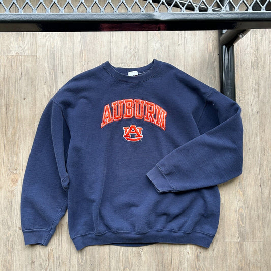 VINTAGE 90s | Auburn University Heavyweight Crewneck Sweater sz XXL Adult