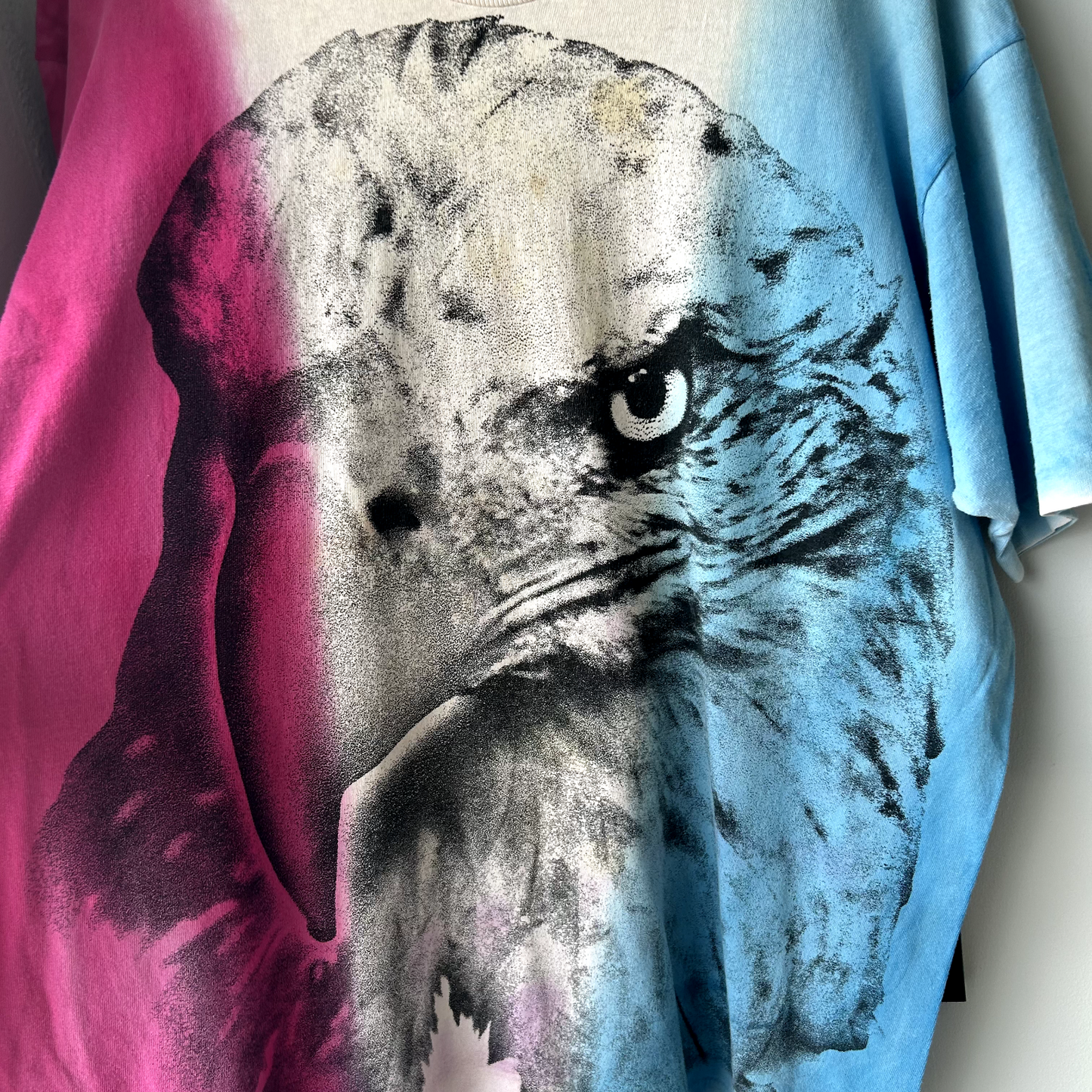 VINTAGE 90s | American Bald Eagle All Over Print T-Shirt sz XL Adult Made In USA