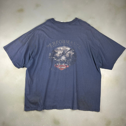 VINTAGE | HARLEY DAVIDSON Motor Cycles Thrashed Faded T-Shirt sz 3XL Adult