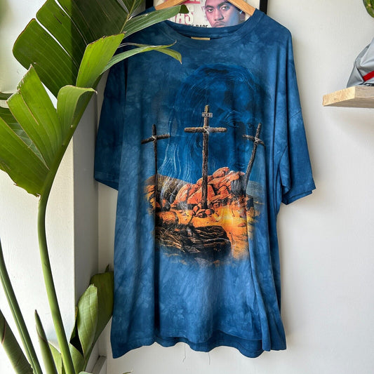 VINTAGE | Jesus Christ Tye Dye The Mountain T-Shirt sz 3XL
