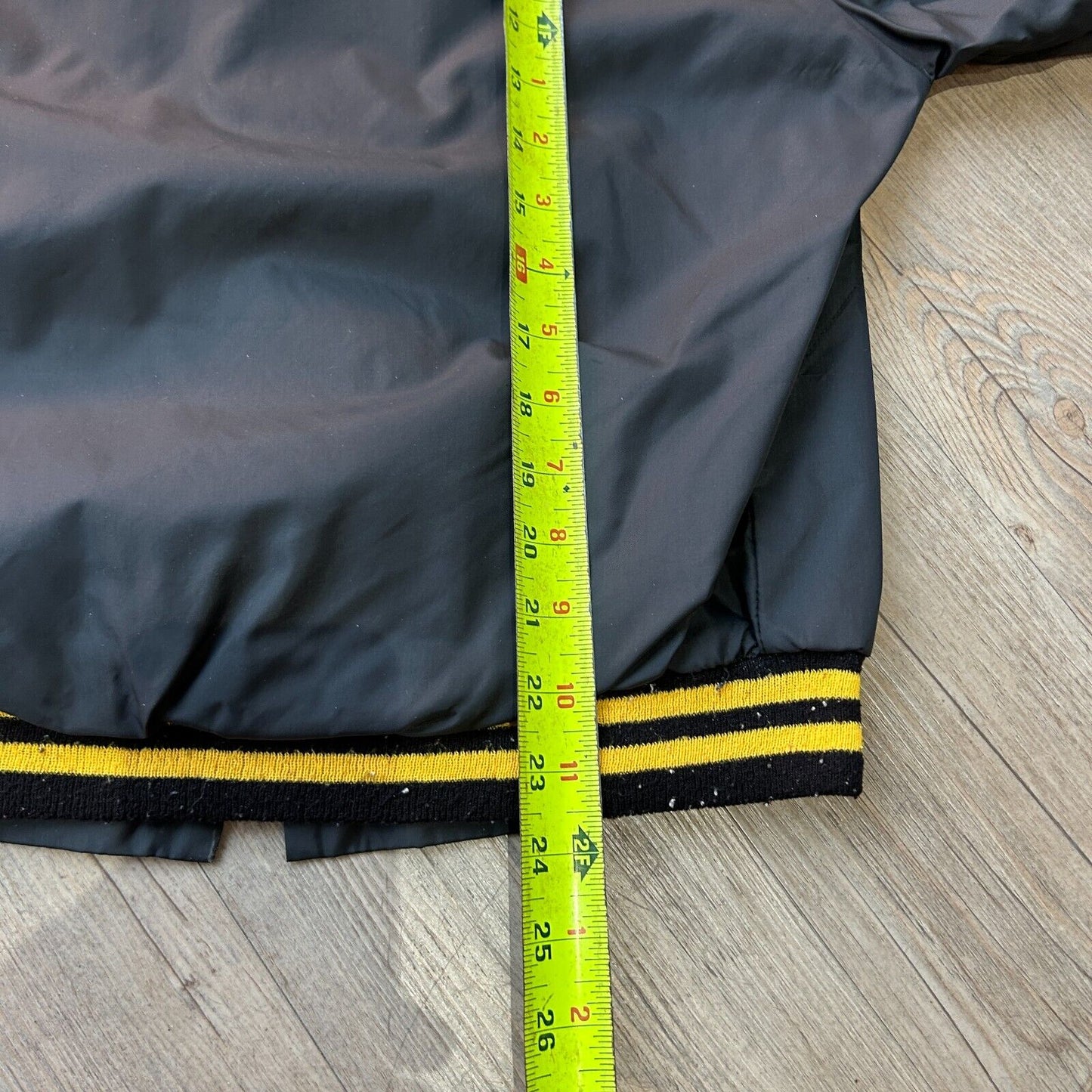 VINTAGE 90s | Pittsburgh Steelers NFL Button Snap Bomber Jacket sz M Adult