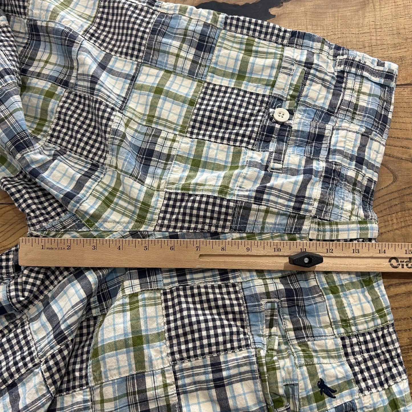 VINTAGE | Madras Plaid Loose Fit Y2K Shorts sz W33