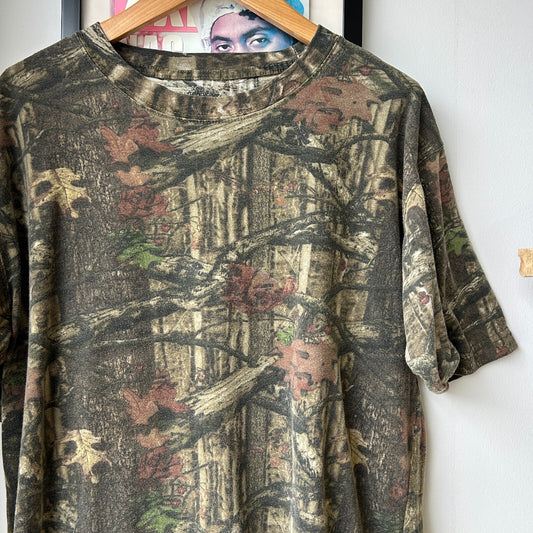 VINTAGE | Mossy Oak Real Tree Camo T-Shirt sz L